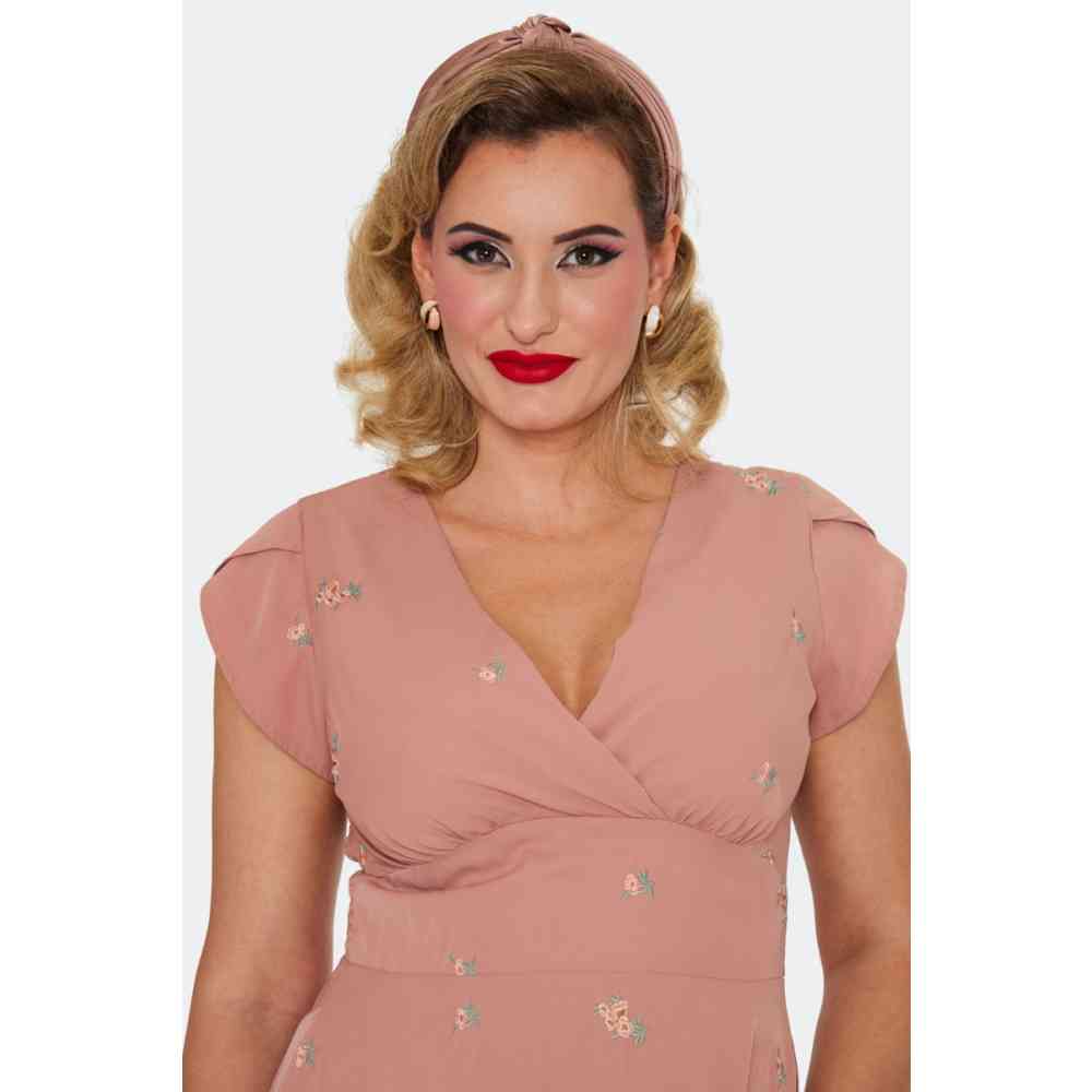Voodoo Vixen - Satin Top Knot Haarband - Roze